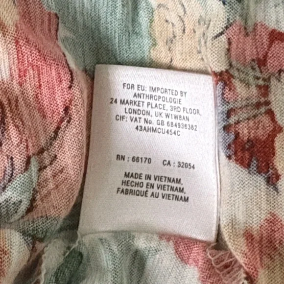 NEW Anthropologie Meadow Rue Floral Chiffon Jersey Knit Overlap Back Tank Top  M - Picture 14 of 15